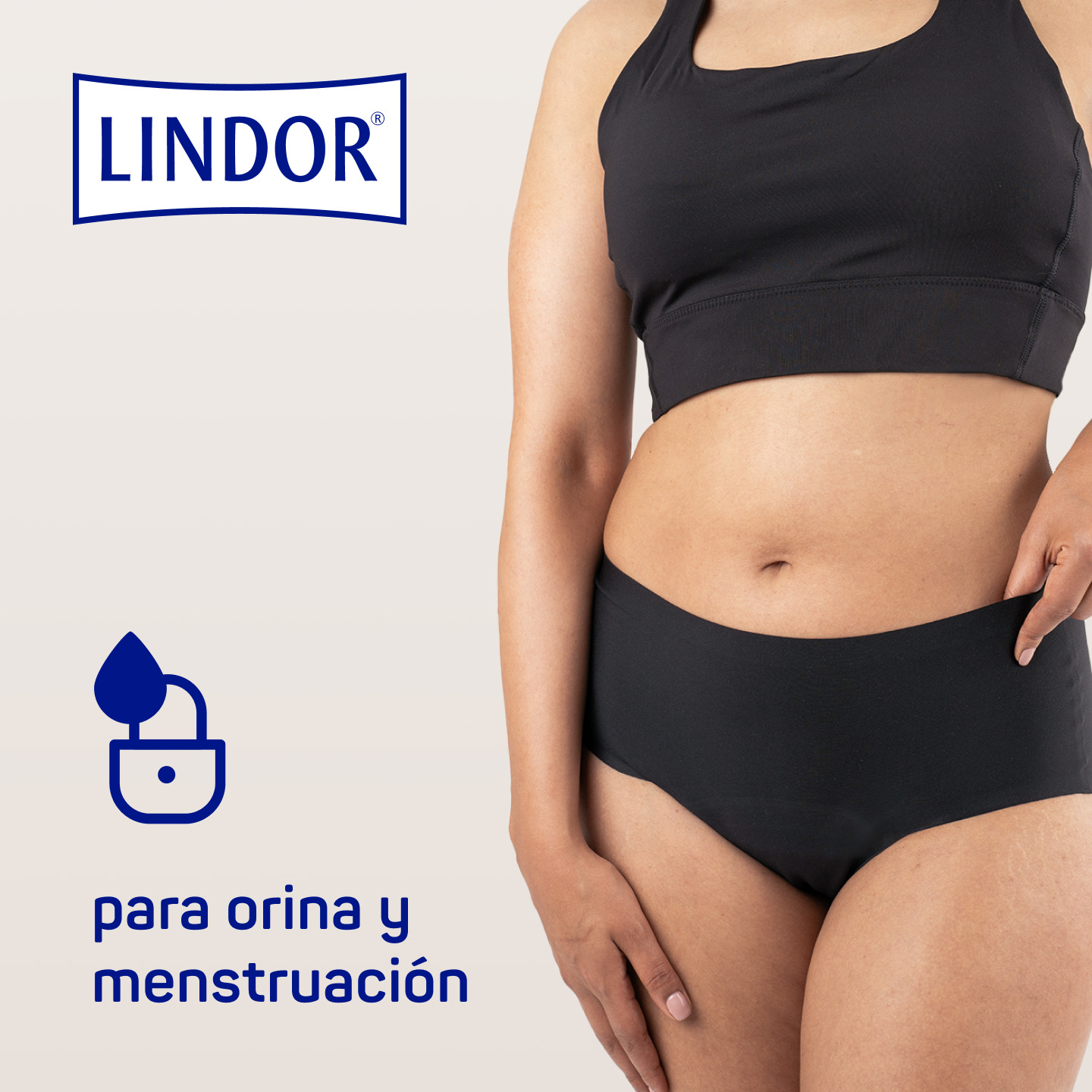 Vue arrière de la culotte absorbante